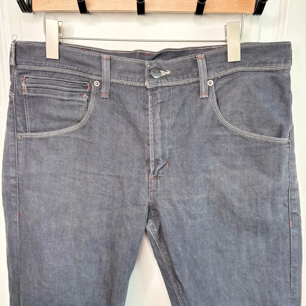 Levis 511 Skinny Jeans Mens 38x30 Dark Indigo Blue Denim Stretch EUC